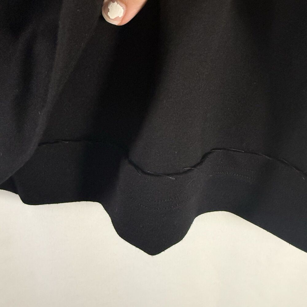 J McLaughlin Mini Dress Women's Large Black 3/4 Sleeve Round Neck Shift Pockets - Picture 9 of 9